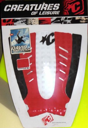 David Rastovich Surfboard Traction Pad – Colors: White/Red/Black