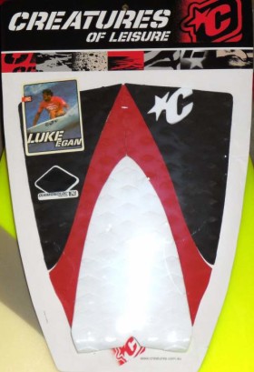 Luke Egan Surfboard Traction Pad – Colors: White/Red/Black