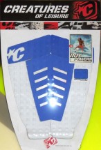 Roy Powers Surfboard Traction Pad – Colors: White/Blue/Blue