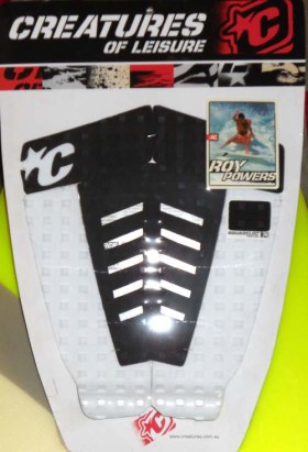 Roy Powers Surfboard Traction Pad – Colors: White/Black/Black