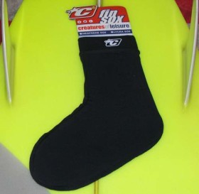 Lycra Bodyboard Fin Socks – Color Black, Size Large